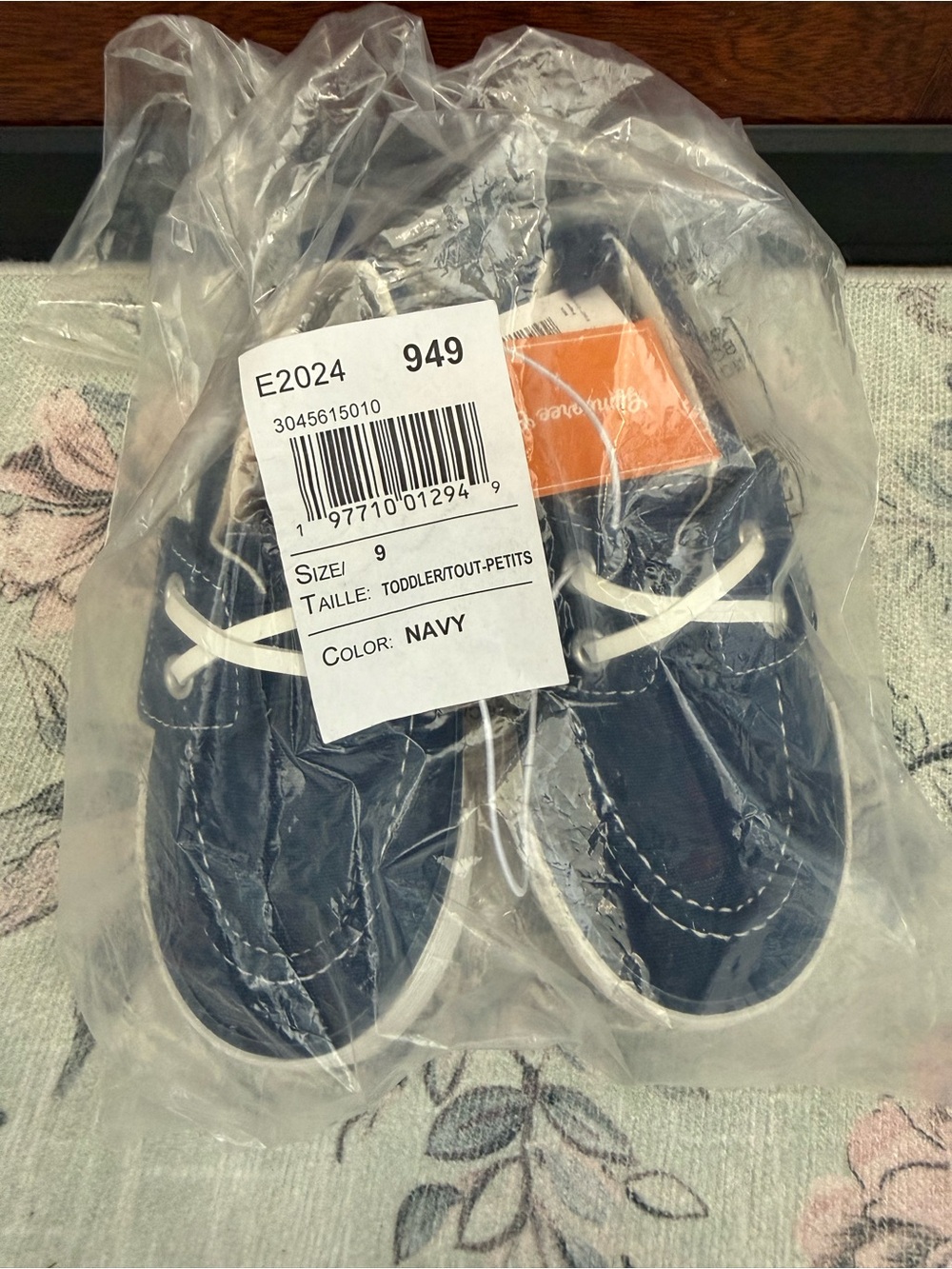 Gymboree Navy Toddler Boat Shoes with White Laces